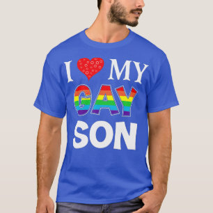 I Kärlek My Gay Son LGB Lesbisk Rainbow LGBQ Pride T Shirt