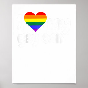 I Kärlek My Gay Son Shirt Women Vintage Gay pride Poster