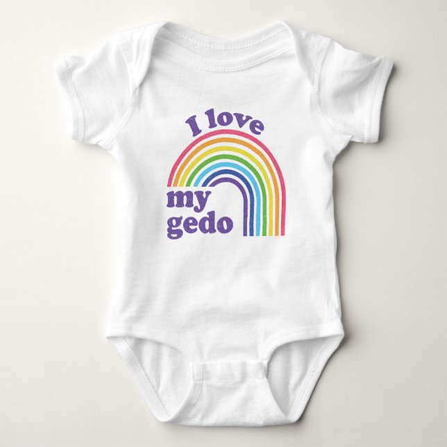 I Kärlek My Gedo - Cute Rainbow T Shirt (Framsida)