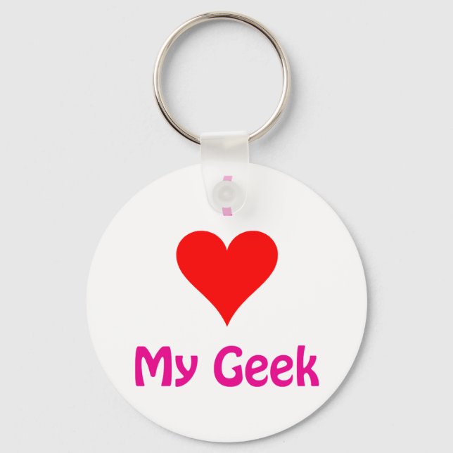 I kärlek my Geek Nyckelring (Framsida)