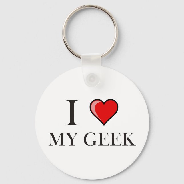 I kärlek my Geek Nyckelring (Framsida)