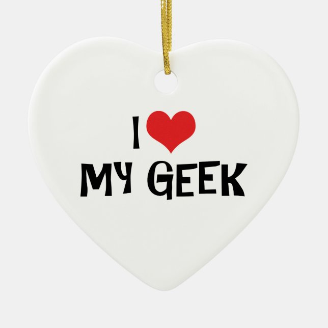 I Kärlek My Geek Ornament (Framsidan)