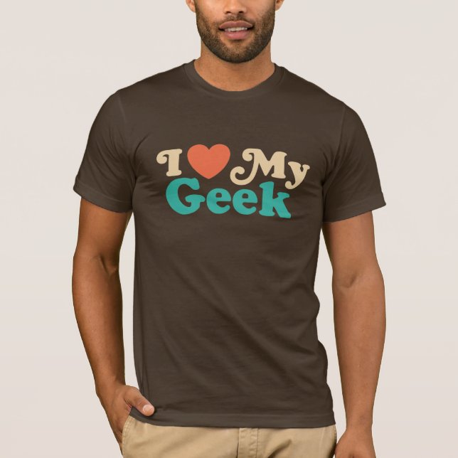 I Kärlek My Geek Tröja (Framsida)