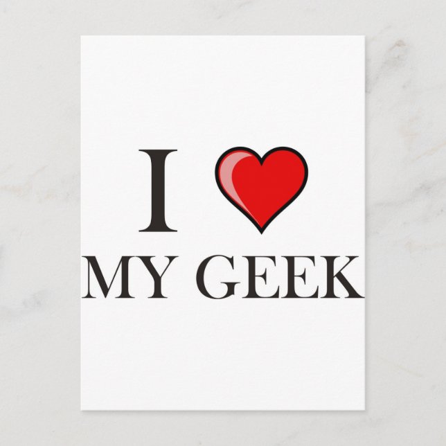 I kärlek my Geek Vykort (Framsida)