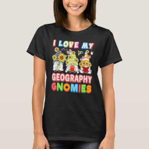 I Kärlek My Geography Gnomies Kid Student Lacher B T Shirt