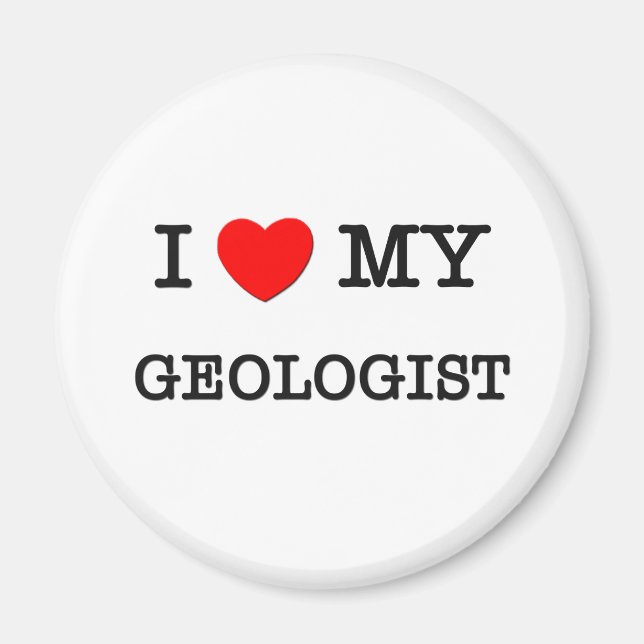 I Kärlek My GEOLOGIST Magnet (Framsidan)