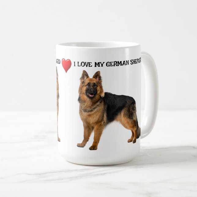 I Kärlek My German shepard Kaffemugg (Framsida höger)