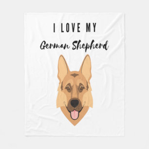 I Kärlek My German Shepherd Fleecefilt