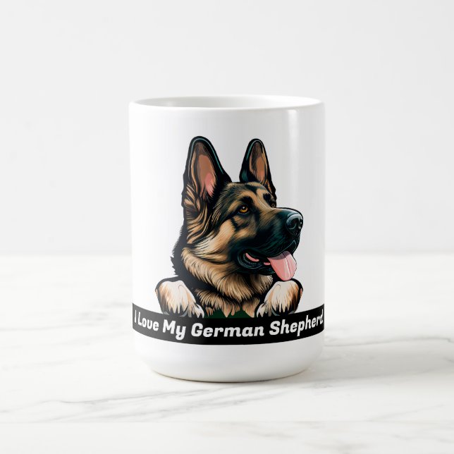 I Kärlek My German Shepherd Kaffemugg (Center)
