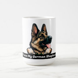 I Kärlek My German Shepherd Kaffemugg