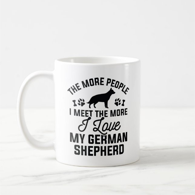 I Kärlek My German Shepherd Kaffemugg (Vänster)