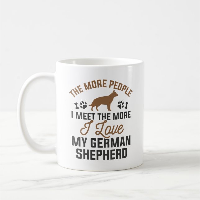 I Kärlek My German Shepherd Kaffemugg (Vänster)
