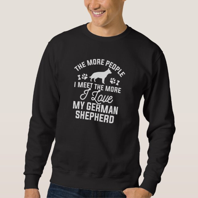 I Kärlek My German Shepherd Lång Ärmad Tröja (Framsida)