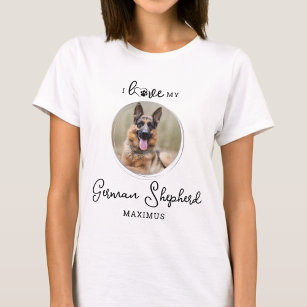 I Kärlek My German Shepherd Personlig Hund Photo T Shirt
