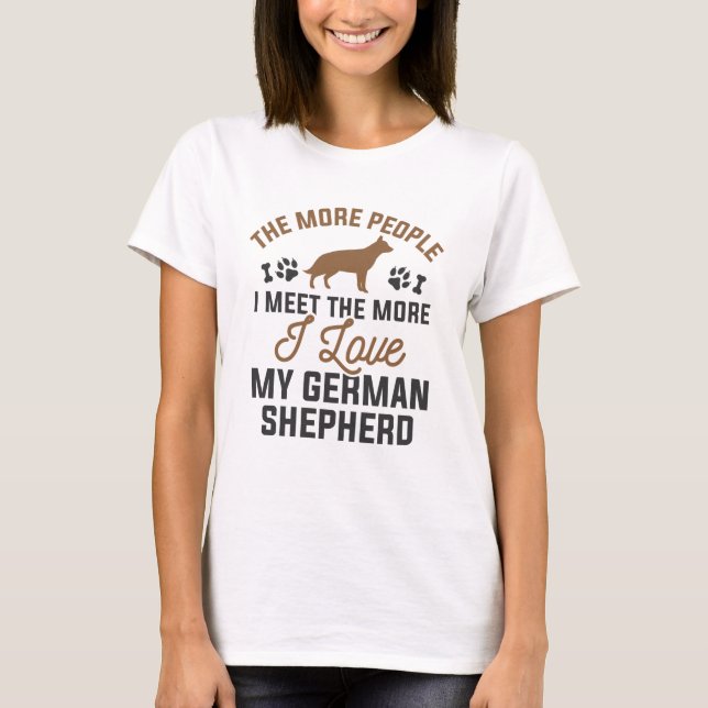 I Kärlek My German Shepherd T Shirt (Framsida)