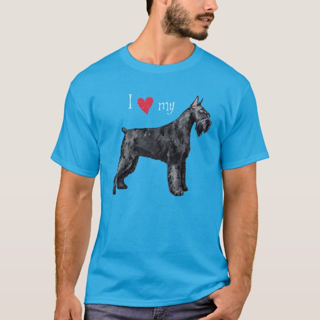 I Kärlek my Giant Schnauzer T-Shirt (Framsida)