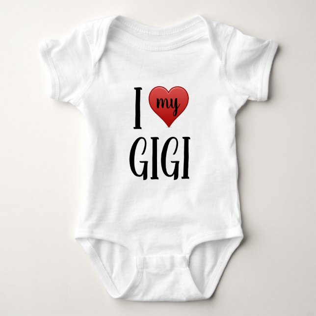 I Kärlek My Gigi Grandma T Shirt (Framsida)