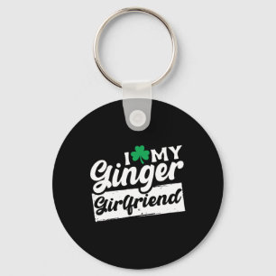 I Kärlek My Ginger Rödhårig Shamrock St patricks d Nyckelring