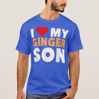 I Kärlek My Ginger Son-Coola Rödhårig Family Gift T Shirt