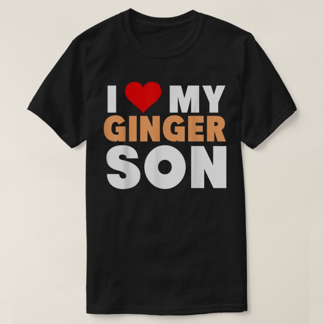 I Kärlek My Ginger SonCool Rödhårig Family Gift T Shirt (Design framsida)