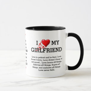 I KÄRLEK MY GIRLFRIEND Anpassningsbar Christian Mugg