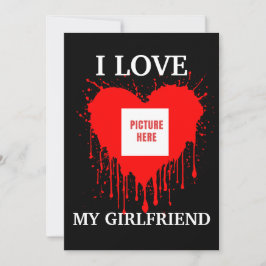 I KÄRLEK MY GIRLFRIEND ANPASSNINGSBAR VALENTINES D INBJUDNINGAR