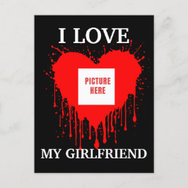 I KÄRLEK MY GIRLFRIEND ANPASSNINGSBAR VALENTINES D VYKORT