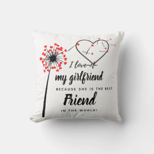 I KÄRLEK MY GIRLFRIEND Best Friend Personlig Kudde