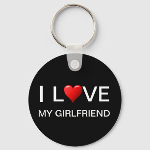 I KÄRLEK MY GIRLFRIEND KEYCHAIN NYCKELRING