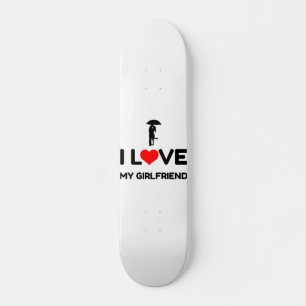 I KÄRLEK MY GIRLFRIEND MINI SKATEBOARD BRÄDA 18,5 CM