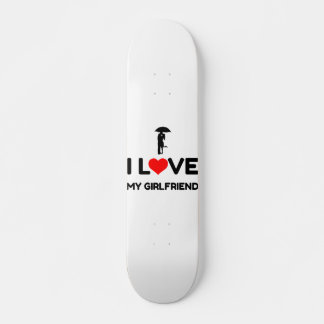 I KÄRLEK MY GIRLFRIEND MINI SKATEBOARD BRÄDA 18,5 CM