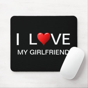 I KÄRLEK MY GIRLFRIEND MOUSE PAD MUSMATTA