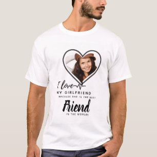 I KÄRLEK MY GIRLFRIEND Photo BEST FRIEND Gift T Shirt
