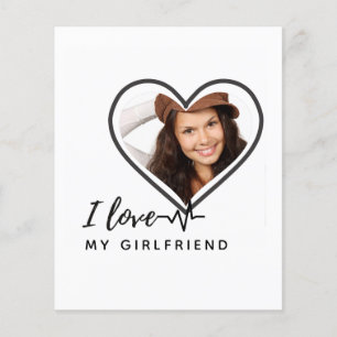 I KÄRLEK MY GIRLFRIEND Photo Gift Personlig Flygblad
