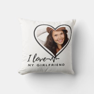 I KÄRLEK MY GIRLFRIEND Photo Gift Personlig Kudde