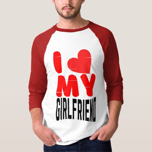 I KÄRLEK MY GIRLFRIEND T SHIRT (Framsida)