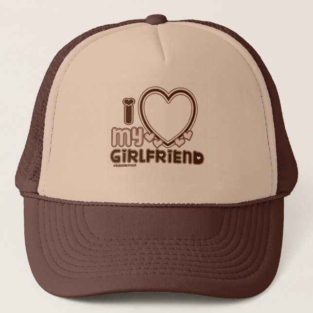 I Kärlek My GIRLFRIEND Truckerkeps (Framsida)