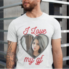 I Kärlek My Girlkompis Anpassade T Shirt