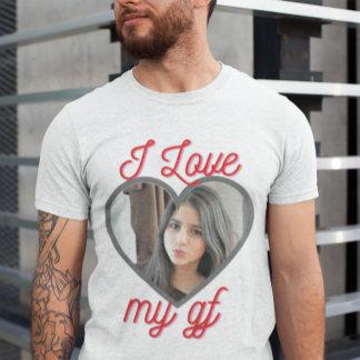 I Kärlek My Girlkompis Anpassade T Shirt