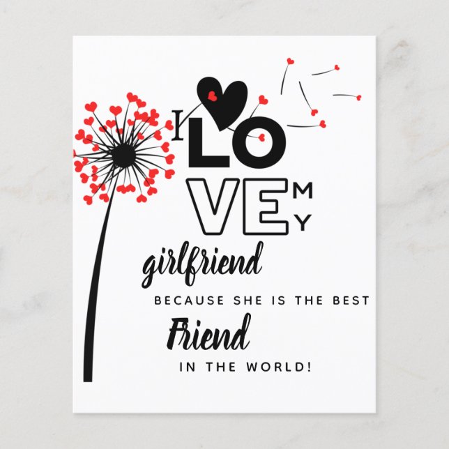 I Kärlek My Girlkompis Anpassningsbar Best Friend  (Framsida)