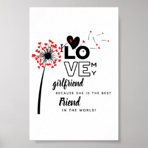 I Kärlek My Girlkompis Anpassningsbar Best Friend  Poster