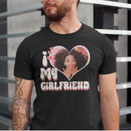 I Kärlek My Girlkompis Anpassningsbar Black T Shirt