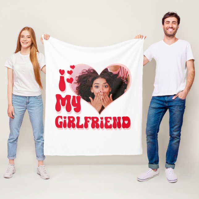 I Kärlek My Girlkompis Anpassningsbar Funny Fleecefilt (På plats)