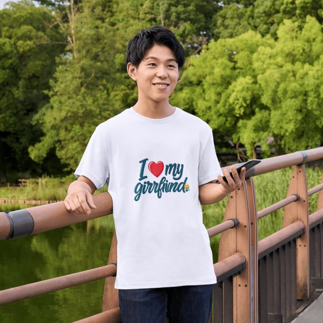 I Kärlek My Girlkompis Anpassningsbar | Minimalist T Shirt (Skapare uppladdad)