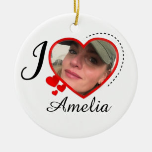 I Kärlek My Girlkompis Anpassningsbar Personlig Julgransprydnad Keramik