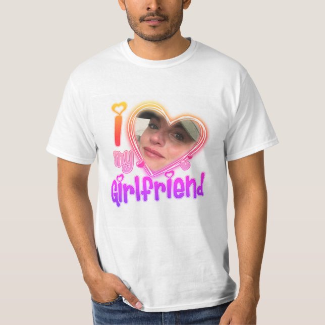 I Kärlek My Girlkompis Anpassningsbar Personlig Sh T Shirt (Framsida)