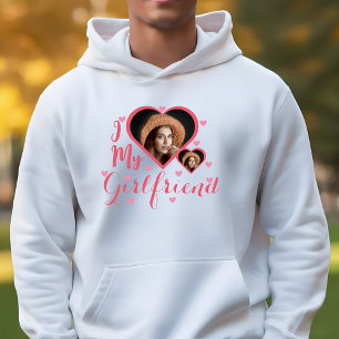 I Kärlek My Girlkompis Anpassningsbar Photo Custom Hoodie