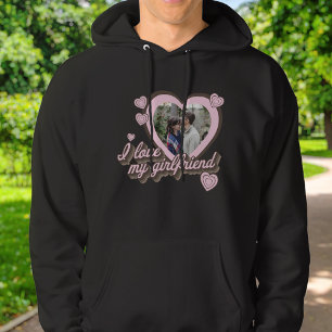 I Kärlek My Girlkompis Anpassningsbar Photo Hoodie