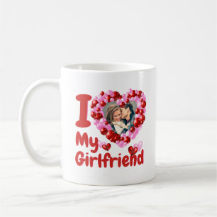I Kärlek My Girlkompis Anpassningsbar Photo Kaffemugg