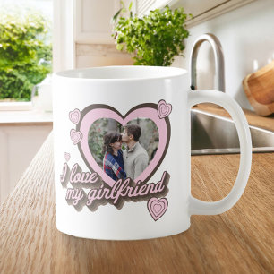 I Kärlek My Girlkompis Anpassningsbar Photo Kaffemugg